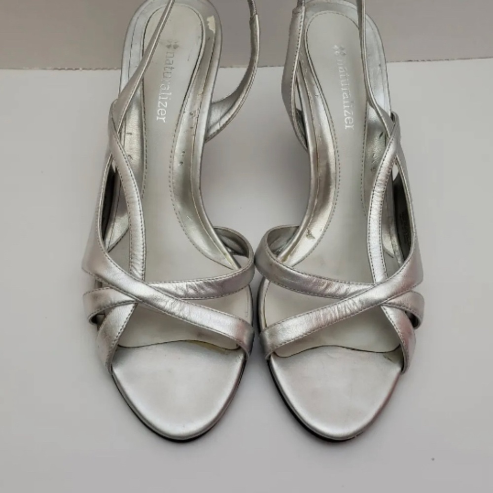 Naturalizer Womens Silver High Heels Size 8 M PRISSY 940NA32